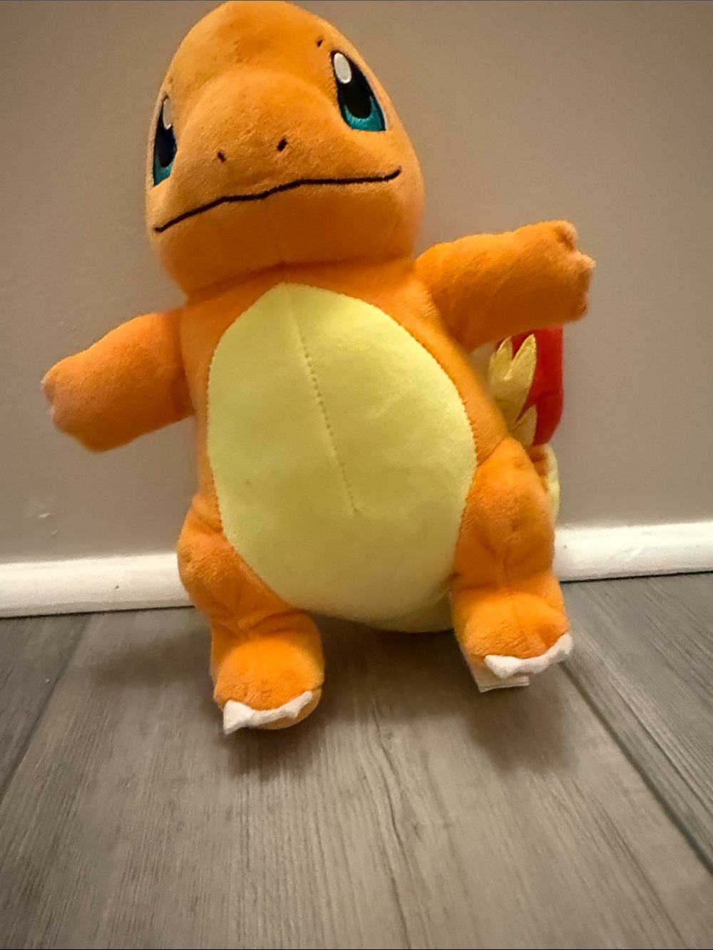 Pokemon Charmander Plush - Orange Yellow with Teal Eyes